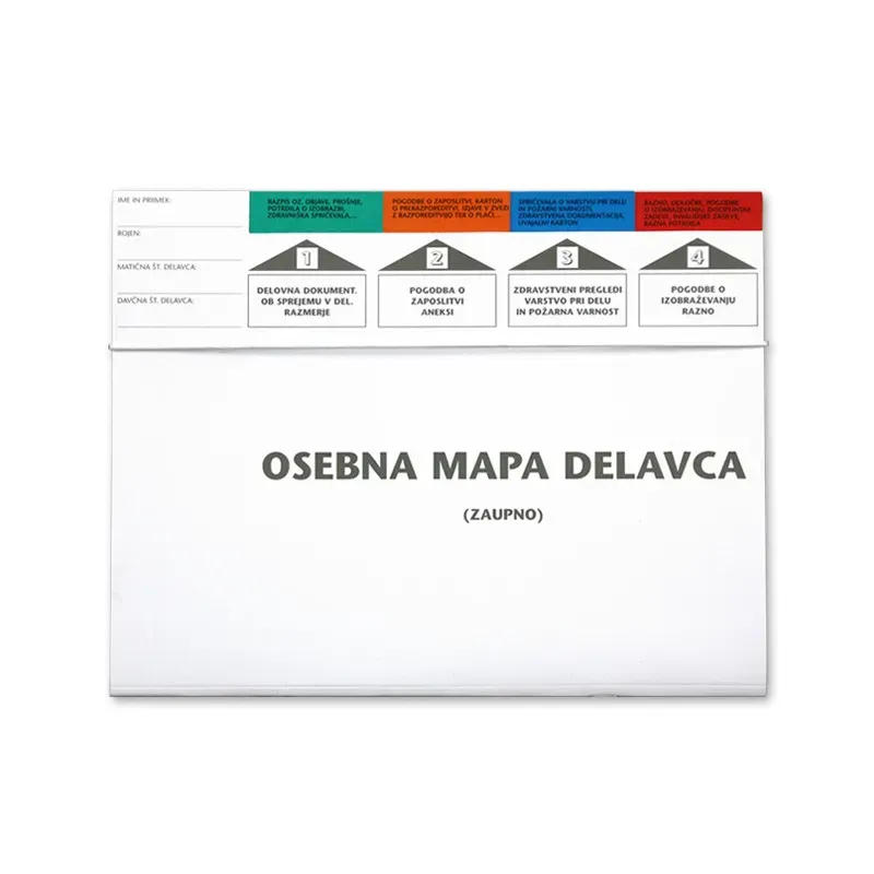 Osebna mapa delavca z elastiko Osebna mapa delavca z elastiko