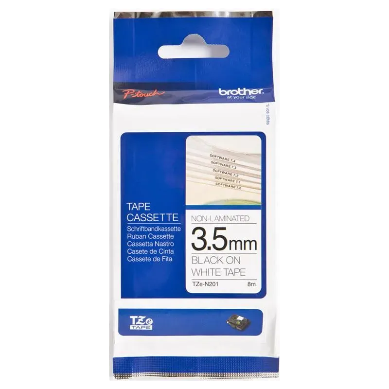 Nelaminirani trak 3,5 mm - črna na beli 