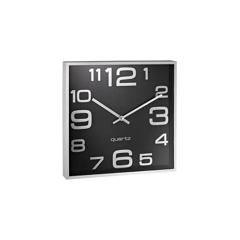 ALCO Stenska ura, kvadratna, črna