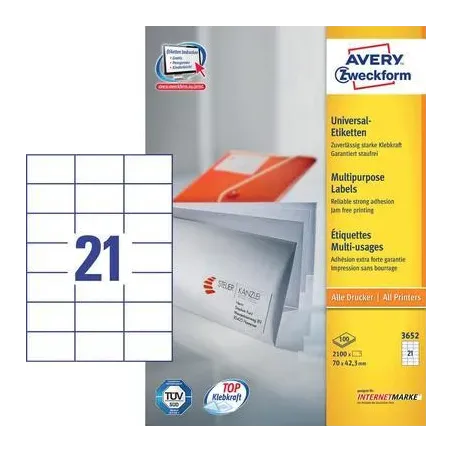 Univerzalne etikete 70 x 42,3 mm - 100/1