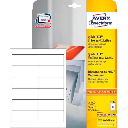 Univerzalne etikete 97 x 42,3 mm - 25/1