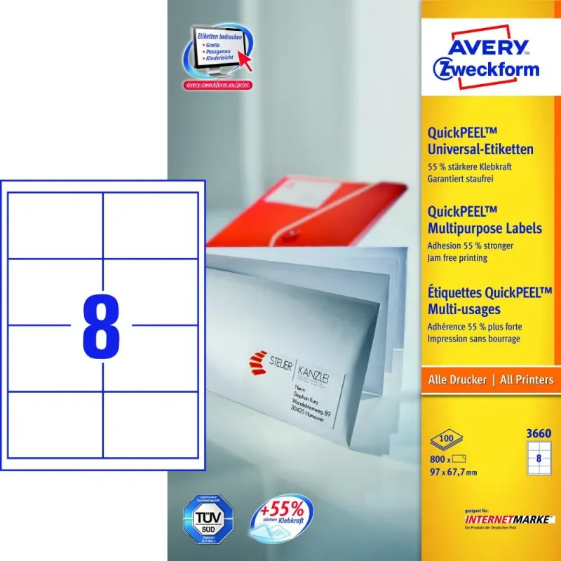 Univerzalne etikete 97 x 67,7 mm - 100/1 Univerzalne etikete 97 x 67,7 mm - 100/1