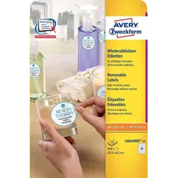 Odstranljive univerzalne etikete 63,5 x 42,3 mm