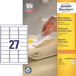 Odstranljive univerzalne etikete 63.5 x 29.6 mm