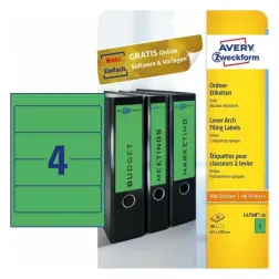 Etikete za široke registratorje 192 x 61 mm - L4768-20 