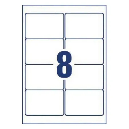 Izjemno odporne poliesterske etikete, 99,1 x 67,7 mm, bele 