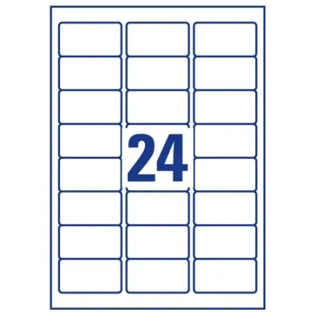 Zelo odporne odstranljive poliesterske etikete, bele 63.5 x 33.9 mm 