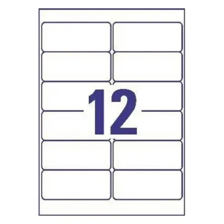 Zelo odporne odstranljive poliesterske etikete, bele, 99.1 x 42.3 mm