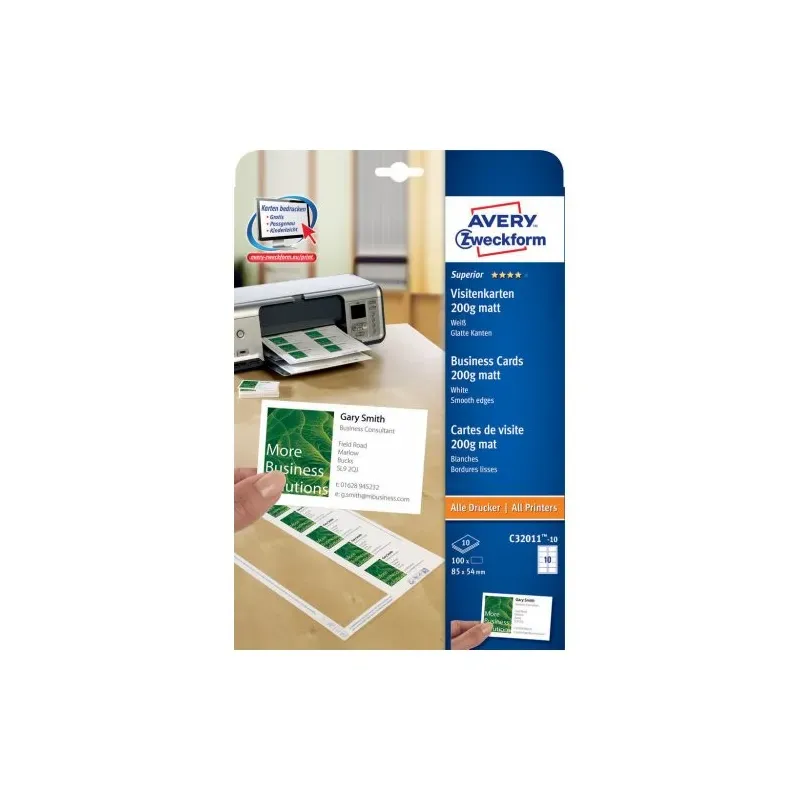 Vizitke 85 x 54 mm, 200 g/m²