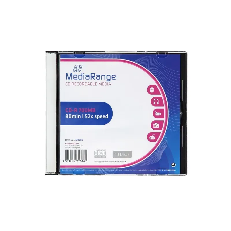 CD-R Mediarange 700 MB 1/10 Slim