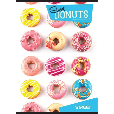 Zvezek Street Donuts A4 karo (5 mm)
