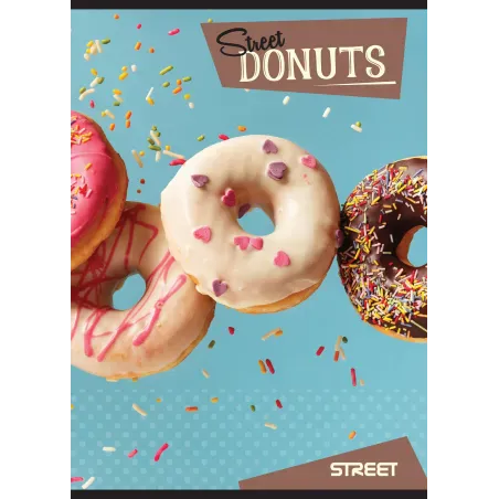 Zvezek Street Donuts A4 karo (5 mm)