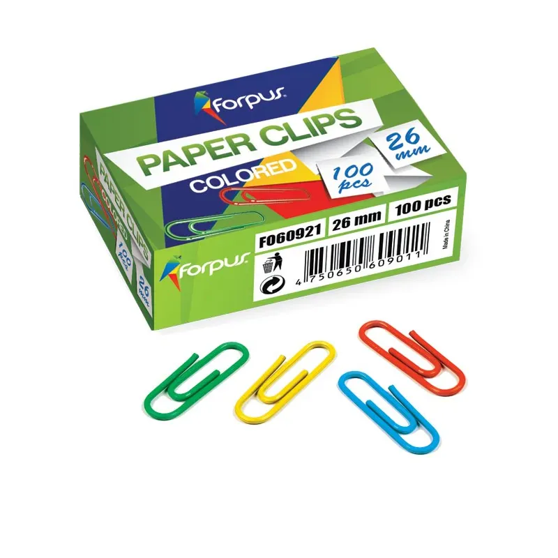 Sponke za papir, barvne, 26 mm