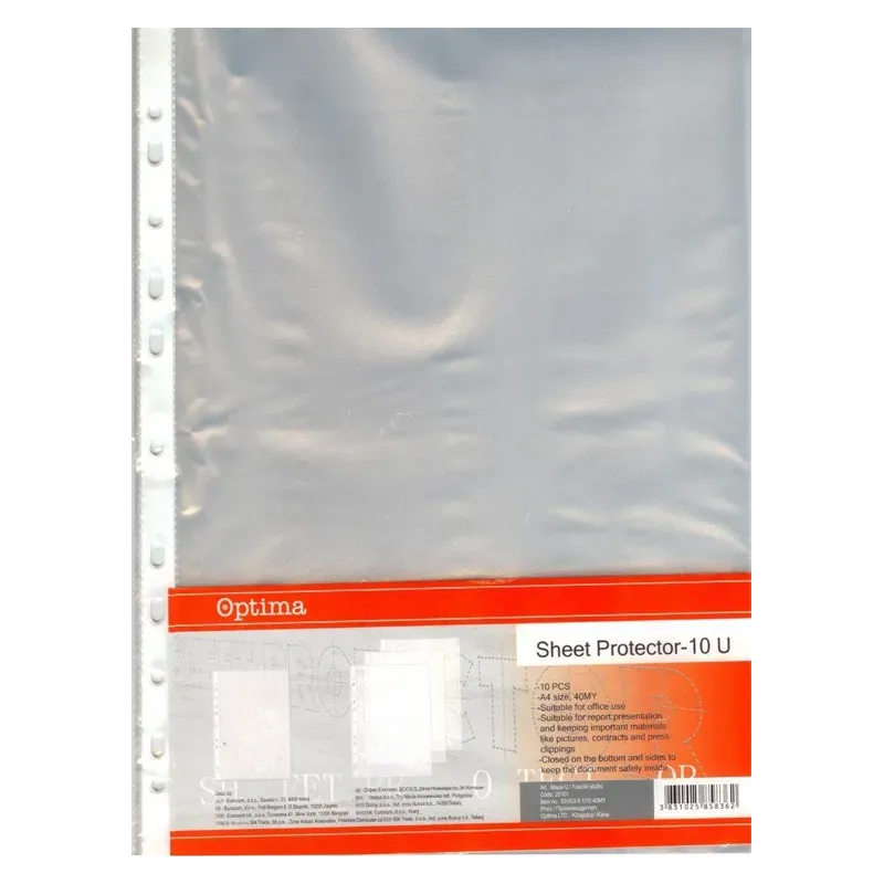 Vložna mapa U, Optima – 10/1, 40 mic