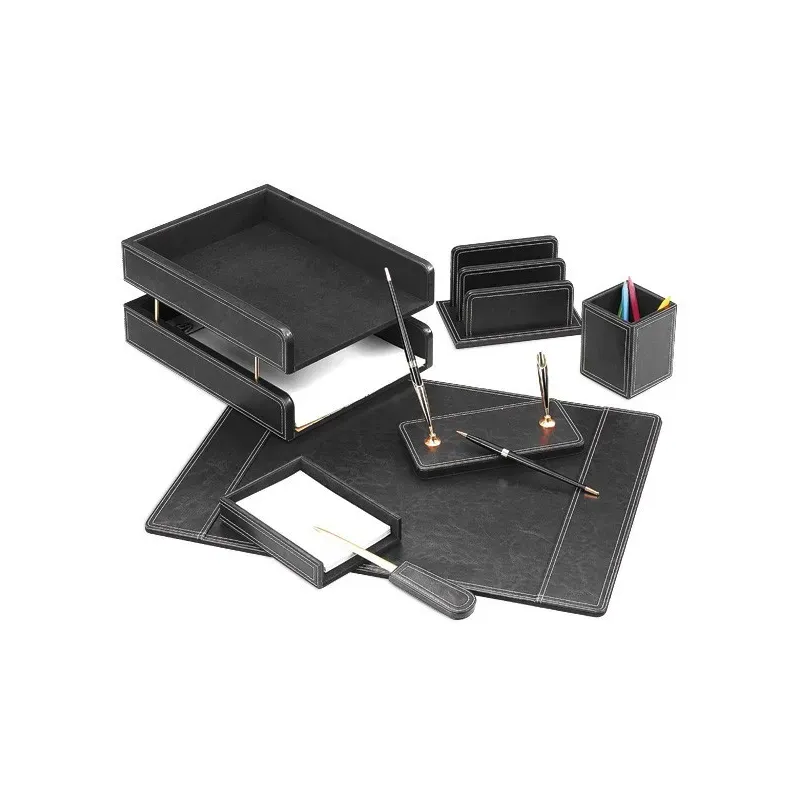 Namizni komplet 7-delni, usnjen