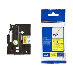 Upogljivi laminirani trak črna na belem 12 mm