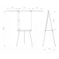 Prenosna tabla TF04 92 x 69 cm, na nogah