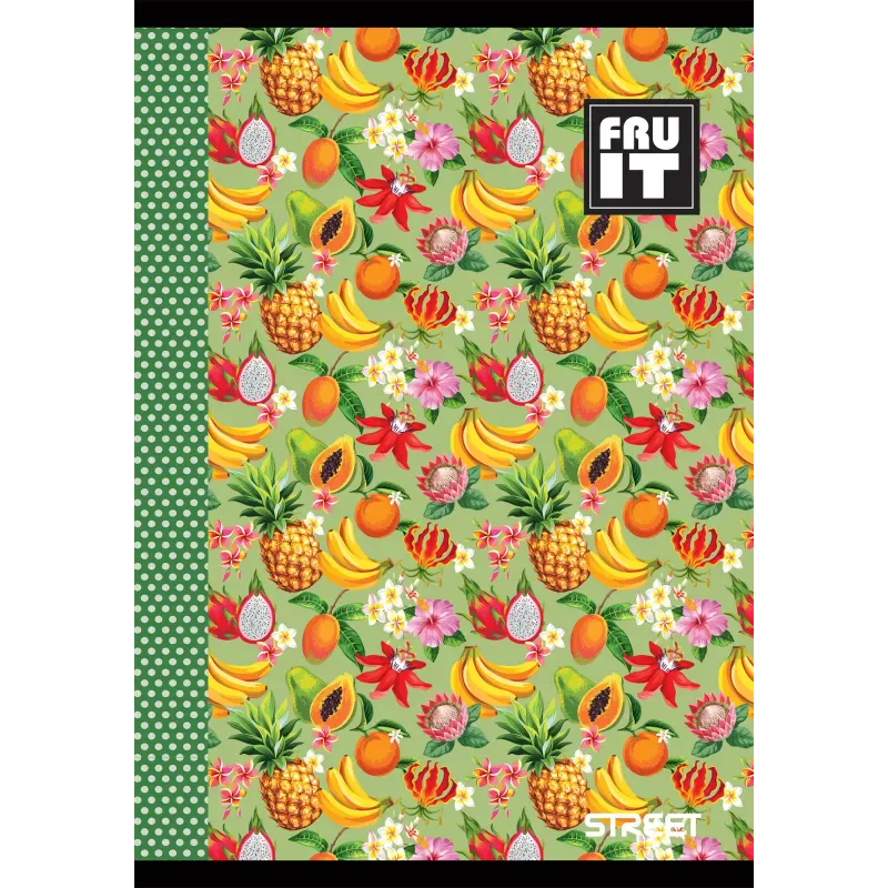 Zvezek Street Fruits A5 črte