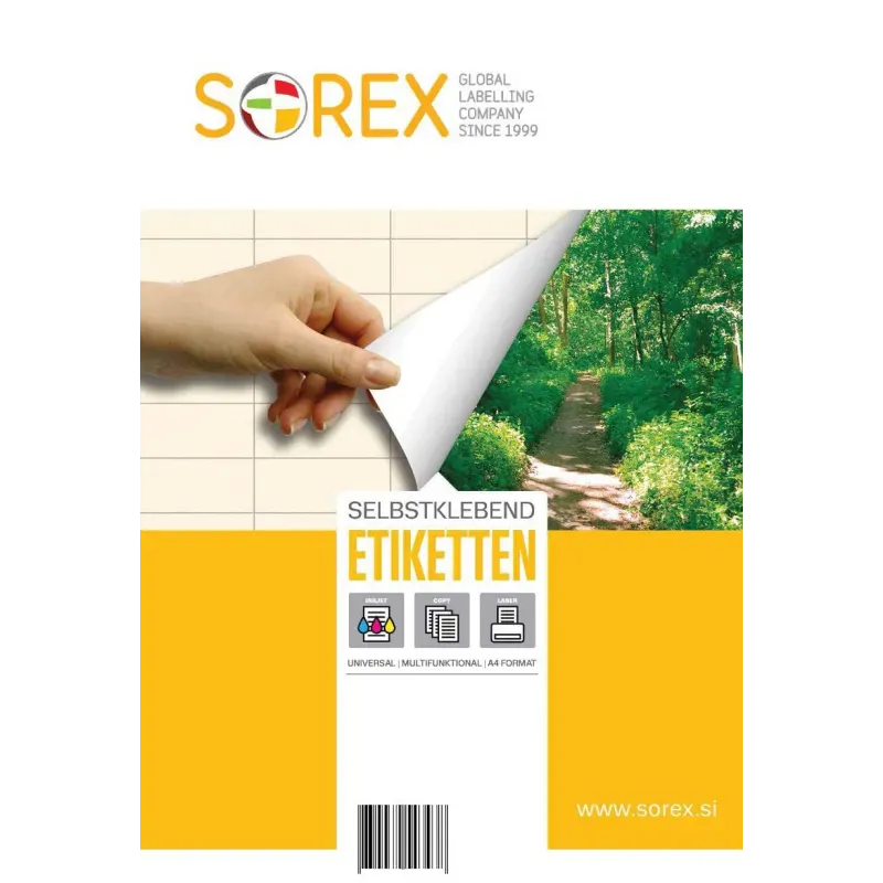 Etikete Sorex okrogle - Ø 90 mm, 100/1