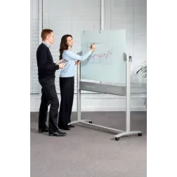 Mobilna steklena tabla NOBO 90 x 120 cm, na kolesih