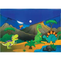 Mapa A4 z gumbom "Dinosaurs"