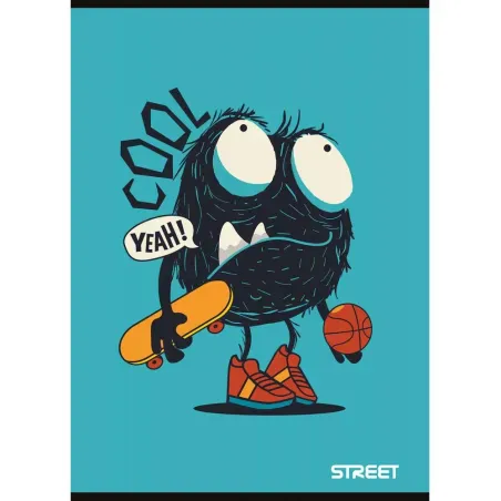 Zvezek Street Monsters A4 brezčrtni
