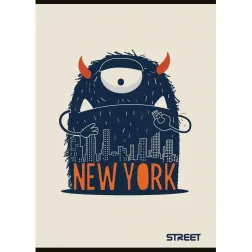 ZVEZEK STREET MONSTERS A4 5M 54L HQ.P.