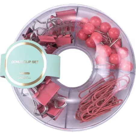 SET PISARNIŠKI SPONKE GARDEN RED 55/1