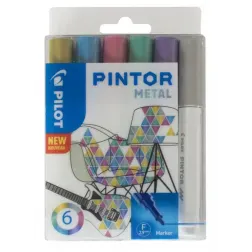 Pilot Marker Pintor Set METAL Mix FINE SW-PT-F-S6-METAL