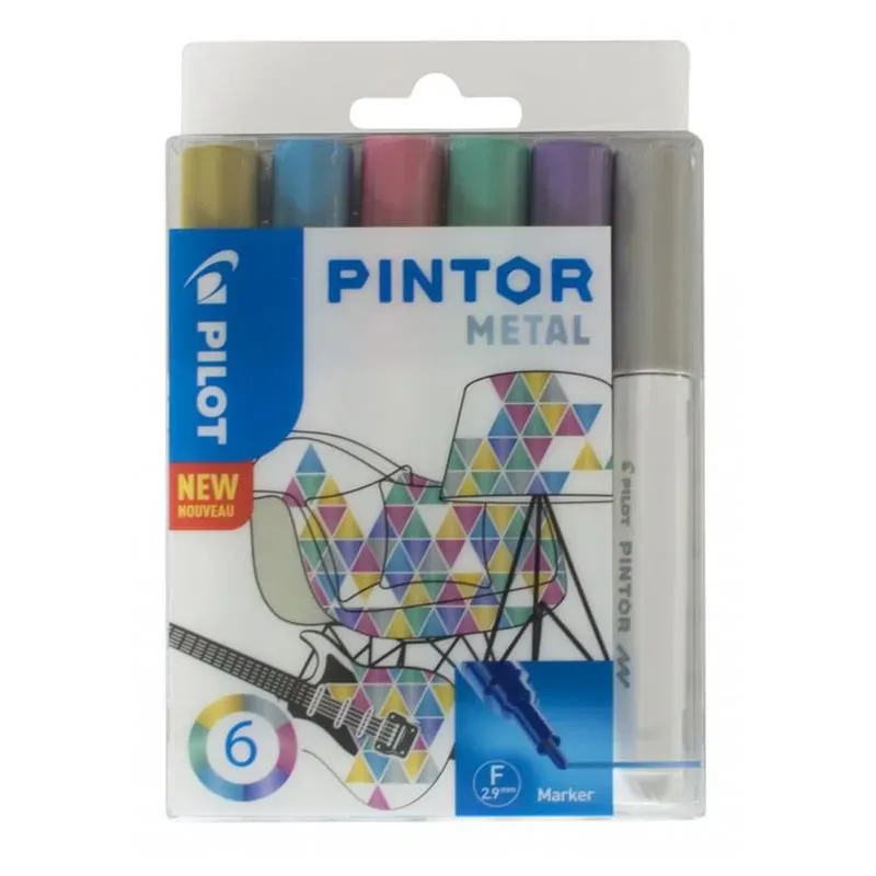 Pilot Marker Pintor Set METAL Mix FINE SW-PT-F-S6-METAL Pilot Marker Pintor Set METAL Mix FINE SW-PT-F-S6-METAL