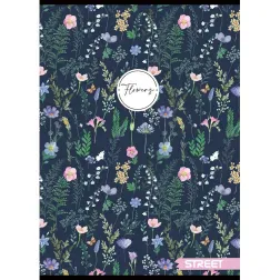 Zvezek Street Flowers A4 črte (z robom)