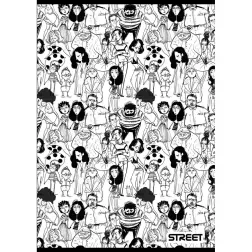 ZVEZEK STREET BLACK&WHITE A4 5M 54L