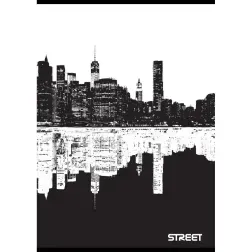 ZVEZEK STREET BLACK&WHITE A5 OC 54L