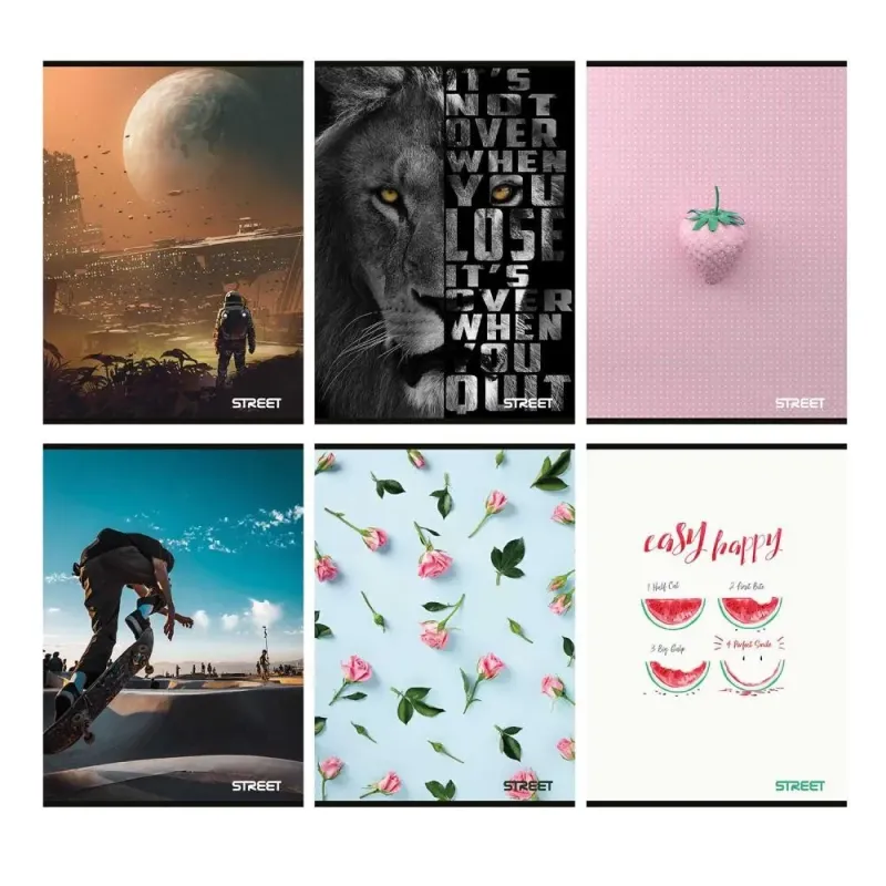 Zvezek Street Maxi A4 črte z robom