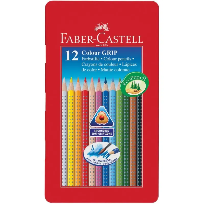 Barvice FABER-CASTELL, grip 12/1 kovina