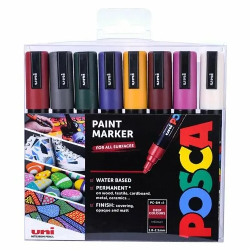 Marker Uni PC-5M POSCA, set 8/1 DEEP Marker Uni PC-5M POSCA, set 8/1 DEEP