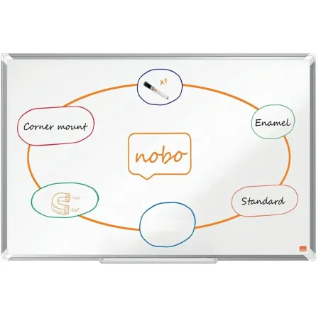 Nobo Bela tabla Prestige Enamel 100 x 150 cm
