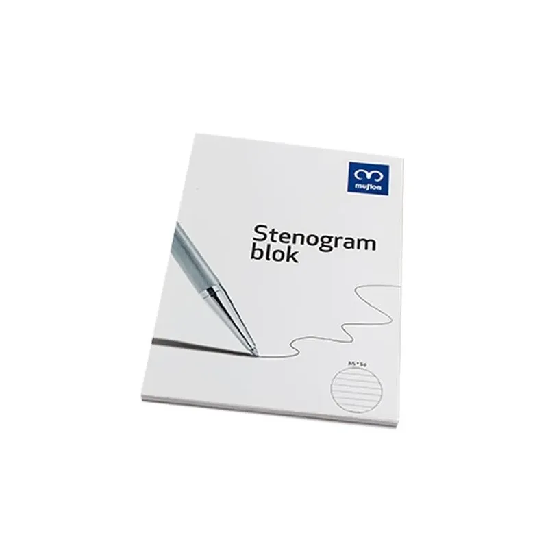 Blok stenogram, A4, lepljen, 50 listov, črtan 