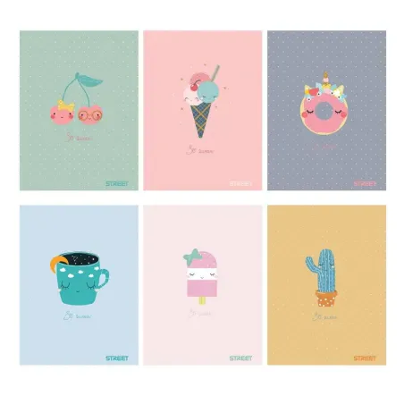 Zvezek Street Sweet A4 črte z robom