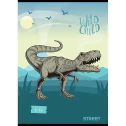 Zvezek Street Dinosaurs A4 črte z robom