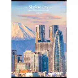 Zvezek Street Skyline A4 črte z robom