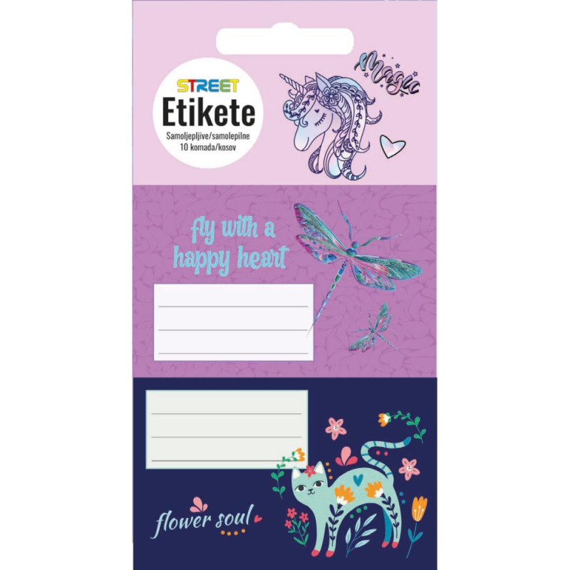 Etikete za zvezke Kids Girls, 10/1