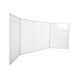 Tridelna zložljiva bela tabla z aluminijastim okvirjem 240x90 cm – Rocada