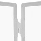Tridelna zložljiva bela tabla z aluminijastim okvirjem 240x90 cm – Rocada