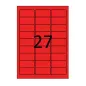 Odstranljive neon rdeče etikete 63,5 x 29,6 mm 