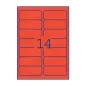 Odstranljive neon rdeče etikete 99,1 x 38,1 mm
