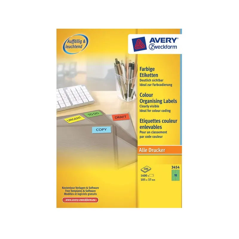 Etikete za označevanje, zelene 105 x 37 mm