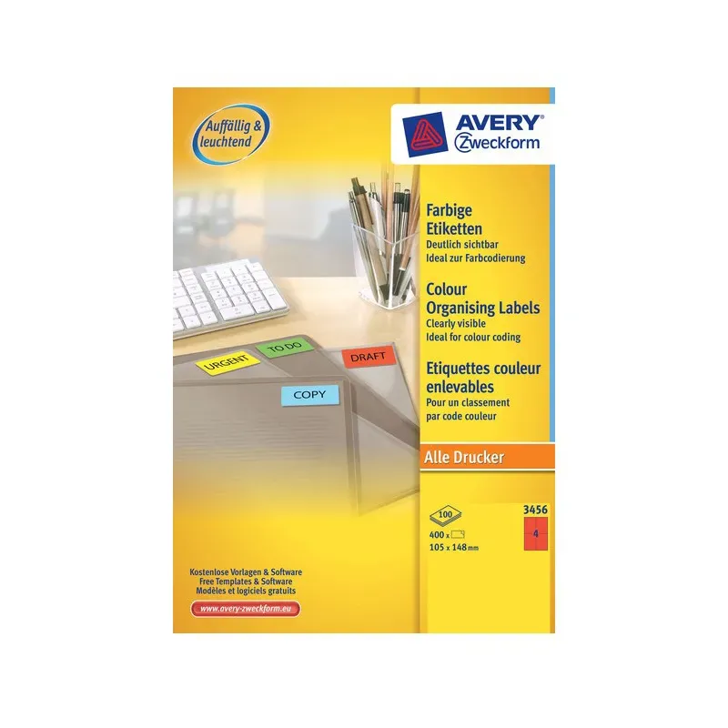 Etikete za označevanje, rdeče 105 x 148 mm 