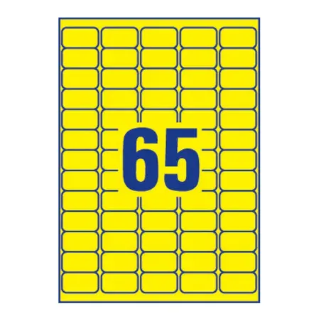 Odstranljive rumene etikete 38,1 x 21,2 mm