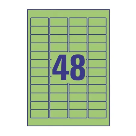 Odstranljive zelene etikete 45,7 x 21,2 mm